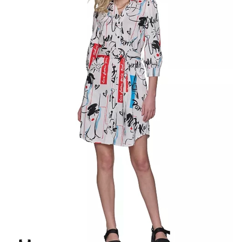 Karl Lagerfeld Paris mini shirt dress size 8